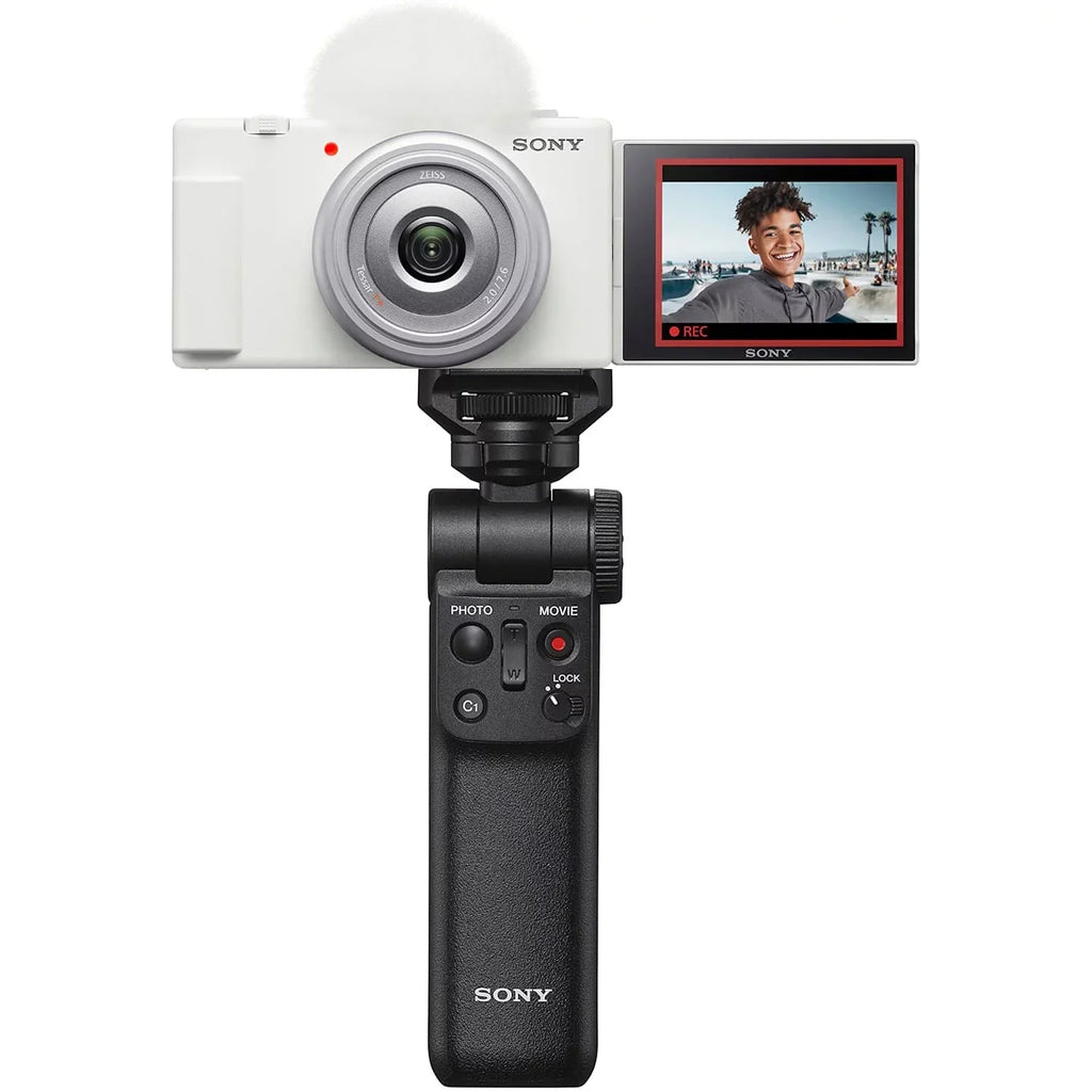 Video Content ZV-1F Vloggers & for Vlog Creators Sony and 20.1MP with 4K Bundle ZV-1F/W White Camera