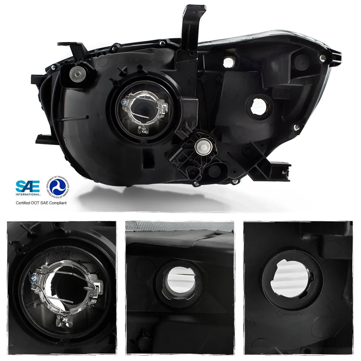 Left+Right Fits Chrome Replacement - [Halogen 2008 highlander Pair Type] 2009 AKKON Toyota Headlights 2010