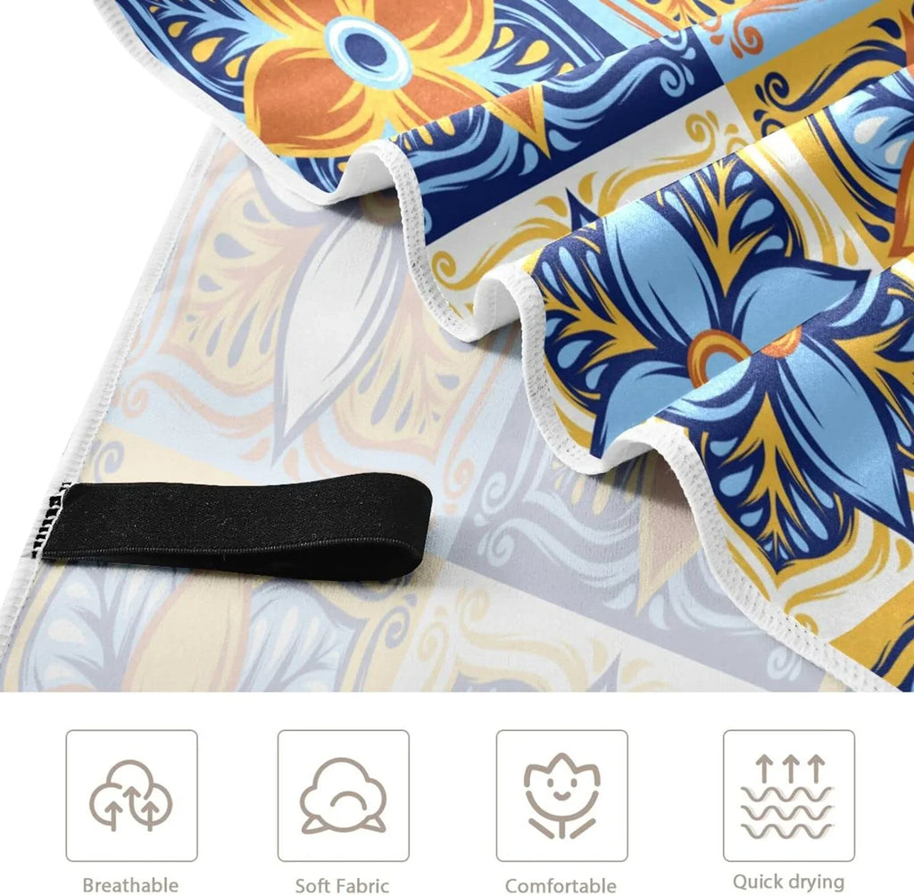 Mexican Towel, Oversized 30”X60” Lightweight Quick Swim Pool Dry Towel Bestwell Shower Microfiber Yoga Free Blanket, Sand Towel Bath Talavera Beach Thin Multipurpose Towel