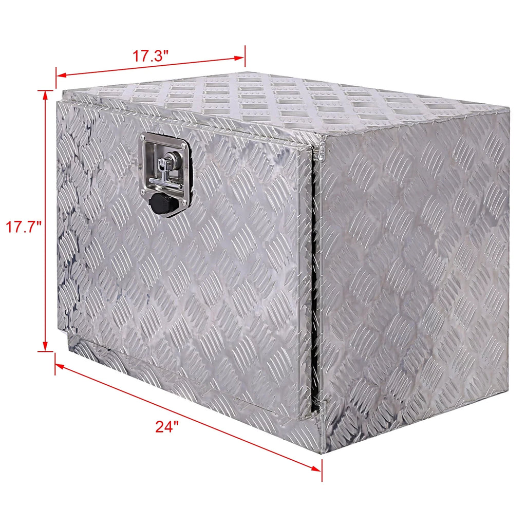 Tool inches Jarbalai Lock Box Box, Silver Trailer Storage Box, Bed 24 Keys, Pickup w/ Underbody Tool Storage Organizer, Truck Box, Aluminum RV Tool Outdoor