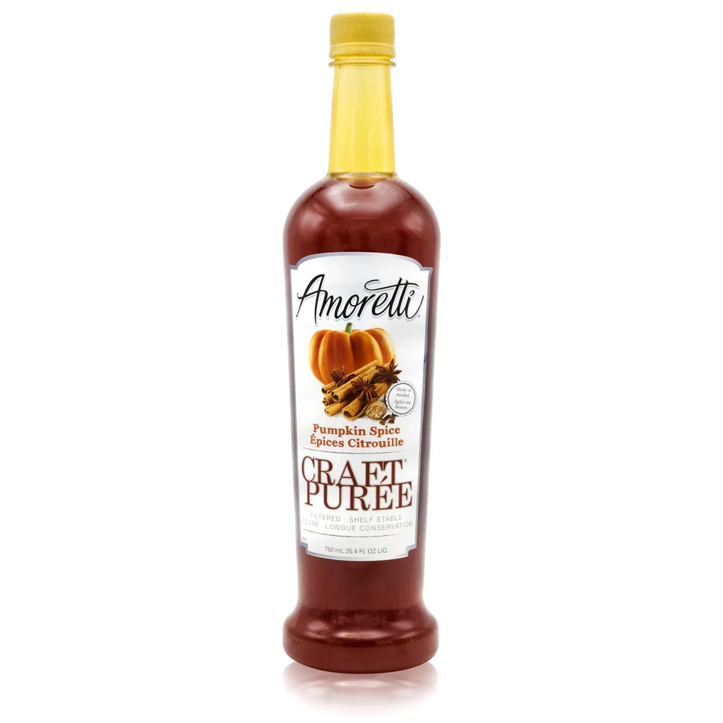 '- No Pumpkin Pasteurized and - Fruit, Super Preservatives, Brewing, Puree® for Amoretti Craft Filtered, Perfect Made other Beverages, Fully of 750 Concentrated, Spice Real Cocktails, ml