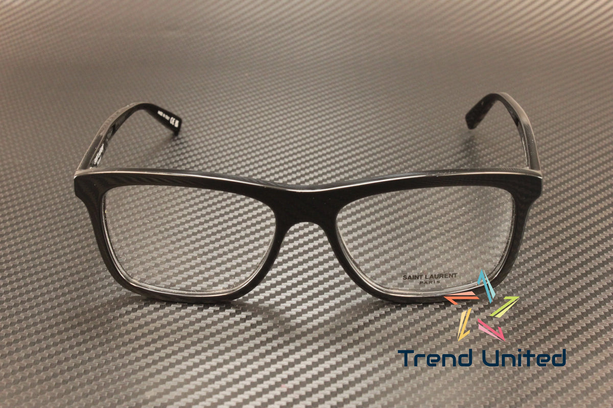 001 Rectangular Squared mm Black SAINT LAURENT SL Men's 481 55 Eyeglasses