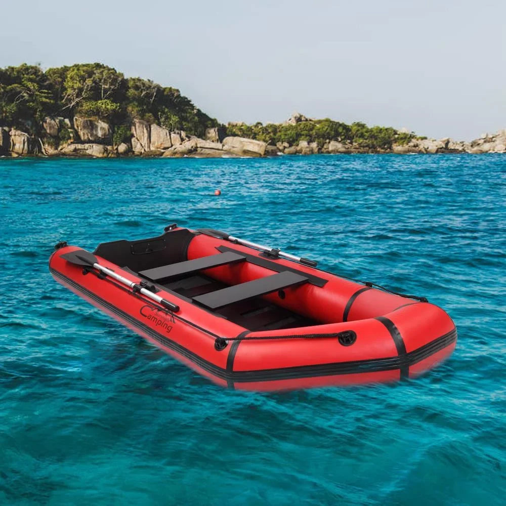 Inflatable Red Fishing Campingsurvivals PVC Boat 10ft Assault