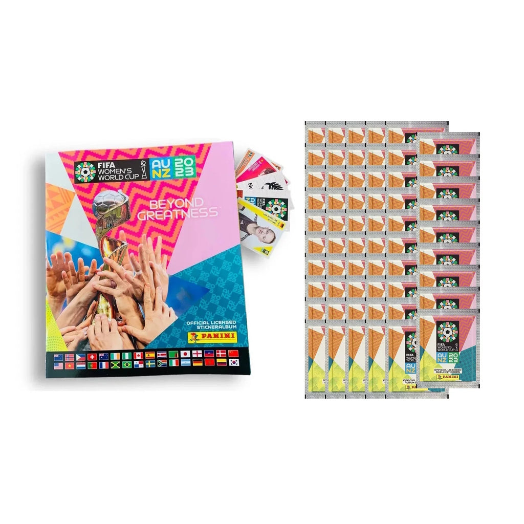 FIFA Stickers) Packs World (50 Stickers 301 Panini + Women's Cup Mega (Album 1 2023 Pack) & Bundle Starter -