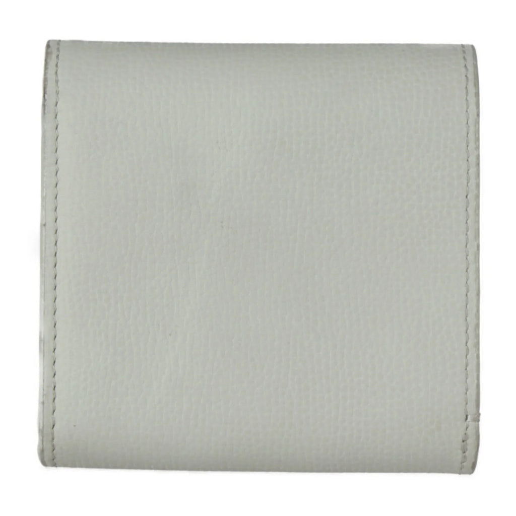 FLAP (Good) Loewe metal Anagram LOEWE L-shaped compact series fittings flap ANAGRAM light silver COMPACT C821L57X01 green Pre-Owned folio WALLET leather wallet fastener