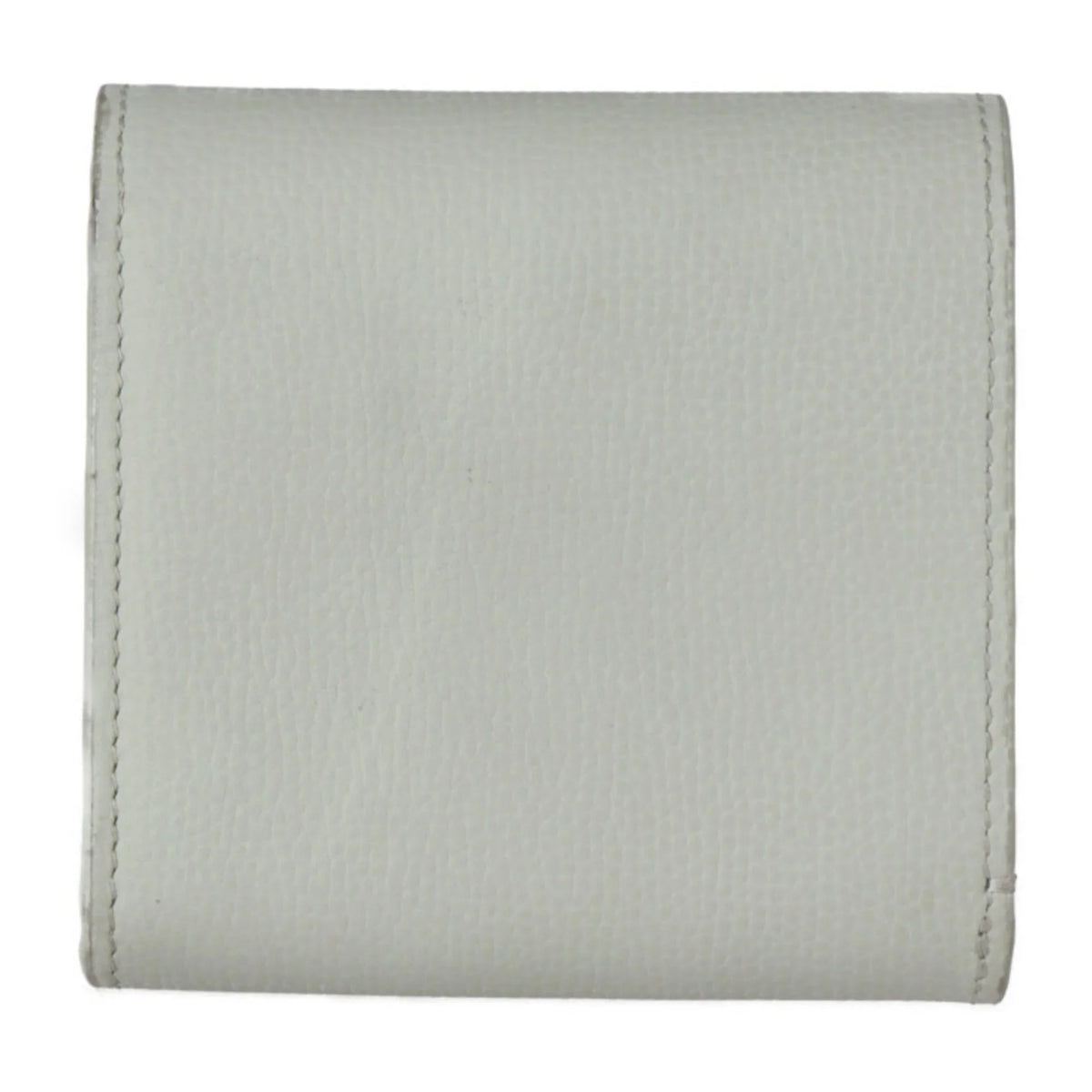 FLAP (Good) Loewe metal Anagram LOEWE L-shaped compact series fittings flap ANAGRAM light silver COMPACT C821L57X01 green Pre-Owned folio WALLET leather wallet fastener