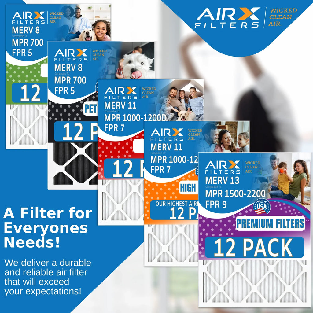Air 5 & FILTERS FPR MPR Filters - by of Furnace AIRX Comparable in AIR. to 10x16x1 12 Filter 8 USA WICKED CLEAN 700 Rating, Pack MERV Made