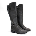 Extra Leandraa M Calf Riding Grey,8 Wide Karen Boot, US Scott Women's