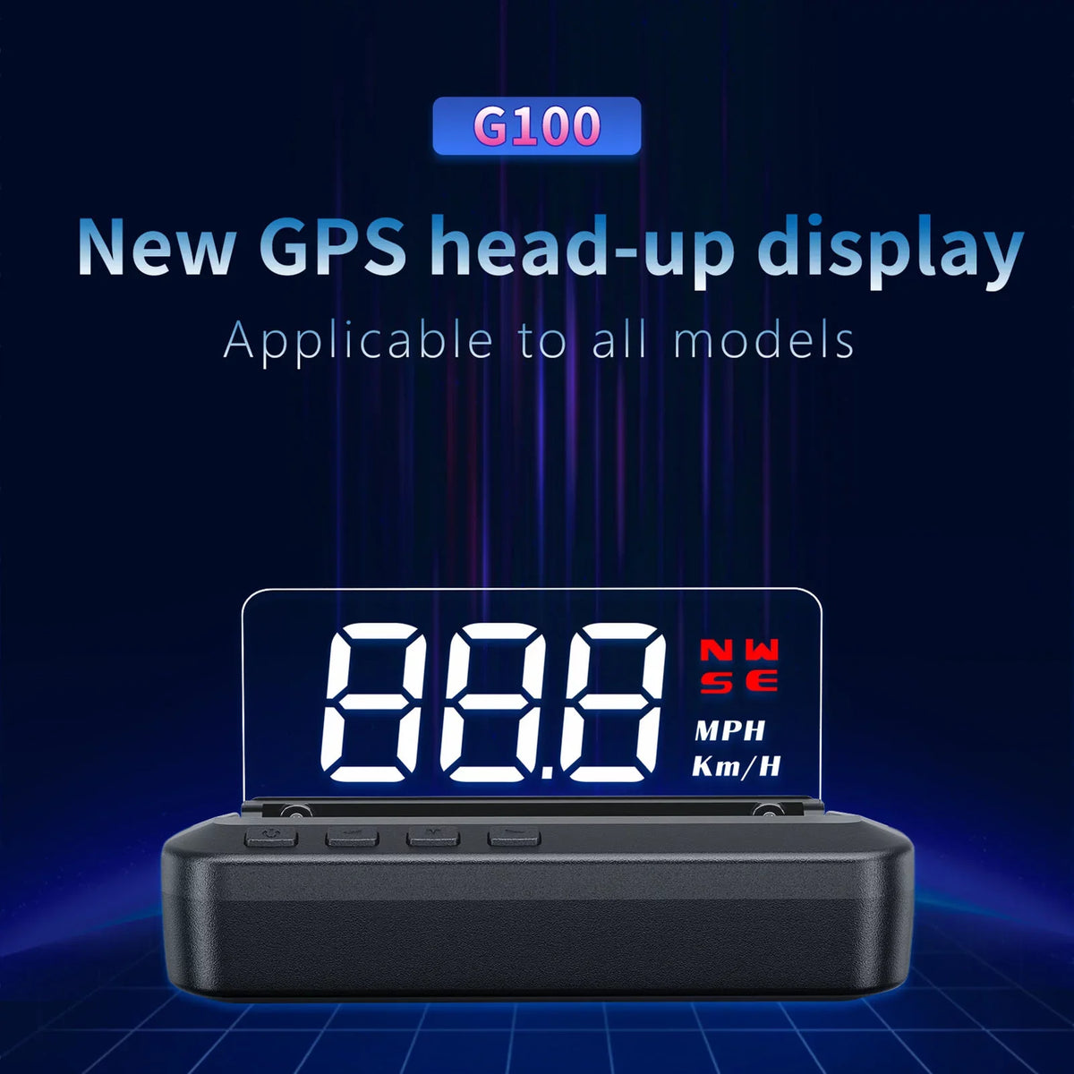 Head-Up (HUD) Alarm, System and Driving Screen Overspeed Dual with GPS Dual Display, - Fatigue Digital Display Car Speedometer, Alarm