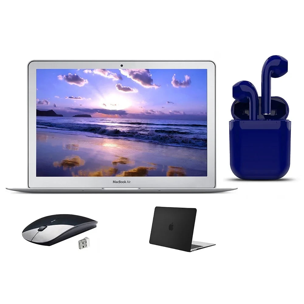 Black 8GB By Intel Case, Core Express Wireless Airbuds 128GB RAM Certified MacBook SSD 13.3-inch Bluetooth/Wireless Air Bundle: Apple i5 2 Restored Mouse, Day (Refurbished)