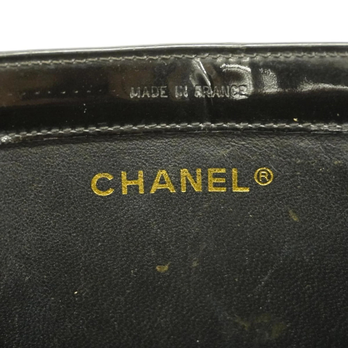 Black Women's Champagne Leather Chanel Tote Bag (Good) Patent Pre-Owned