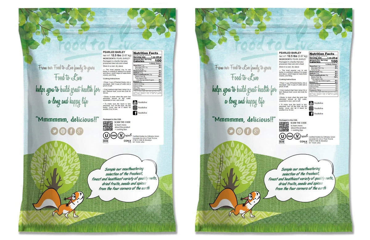 by Live Pearled to Kosher, Food Vegan, — 25 Pounds Barley, Raw —