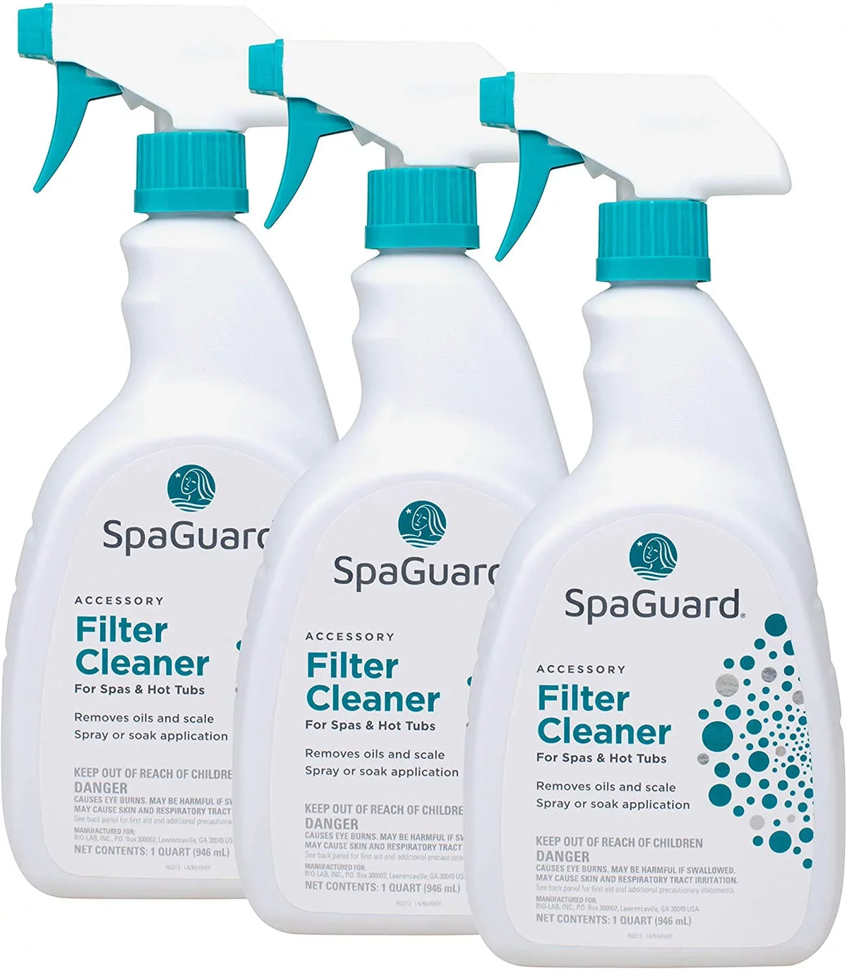 3) (Pack Hot 1 of Cleaner, Tubs, Spas & For qt, SpaGuard Filter