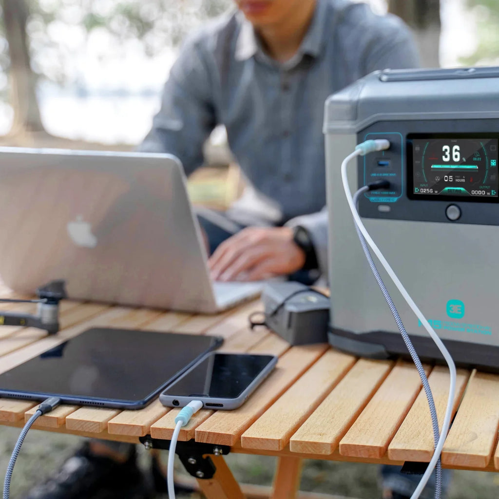 Use Camping Emergency Station Power Quick Battery Charge, WHDZ up 8 Portable Generator Devices,Backup Solar 1008Wh,1500W to for Charge Home