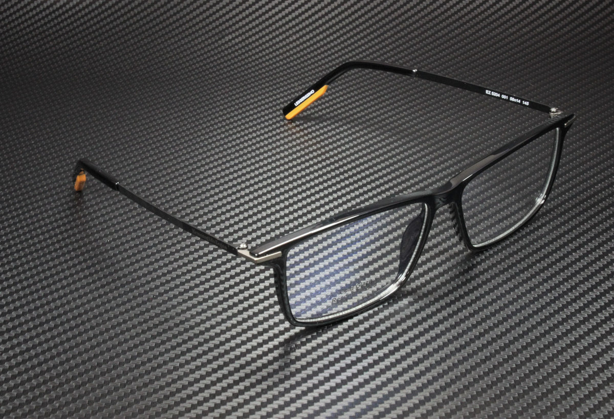 Men's EZ5204 Injected Eyeglasses Ermenegildo Lens Zegna 001 58mm Shiny Black Clr