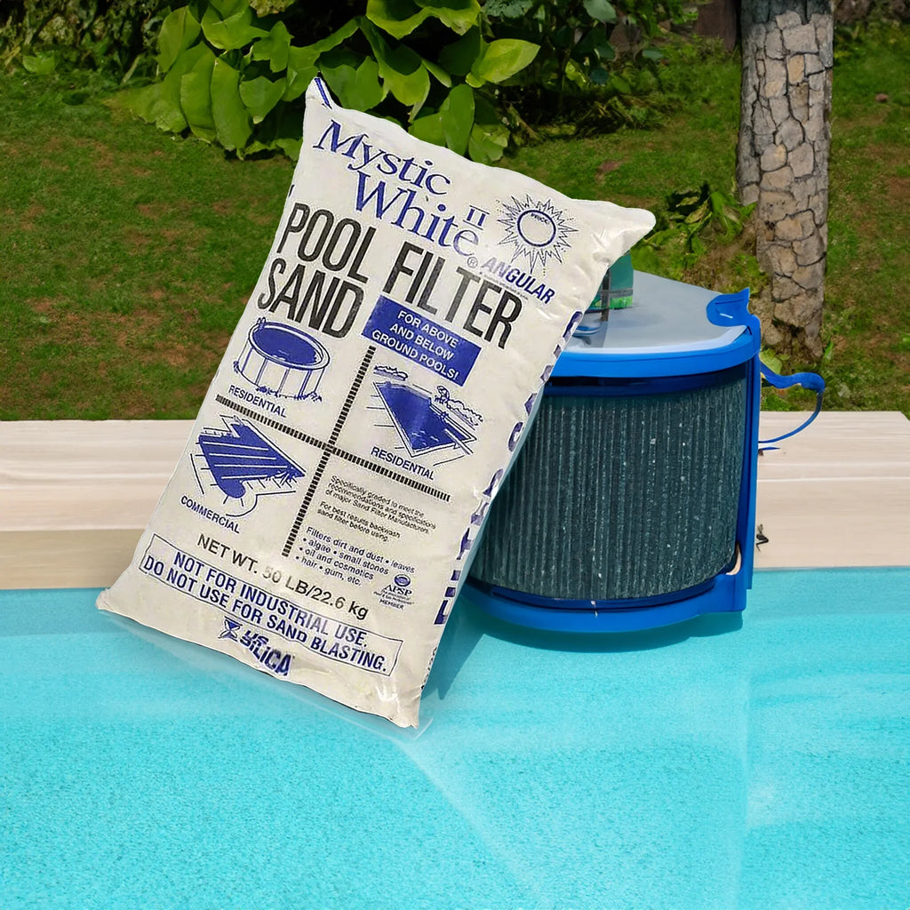 Pool U.S. (2 II Silica Pack) White Sand, Filter Swimming White 50lbs Mystic