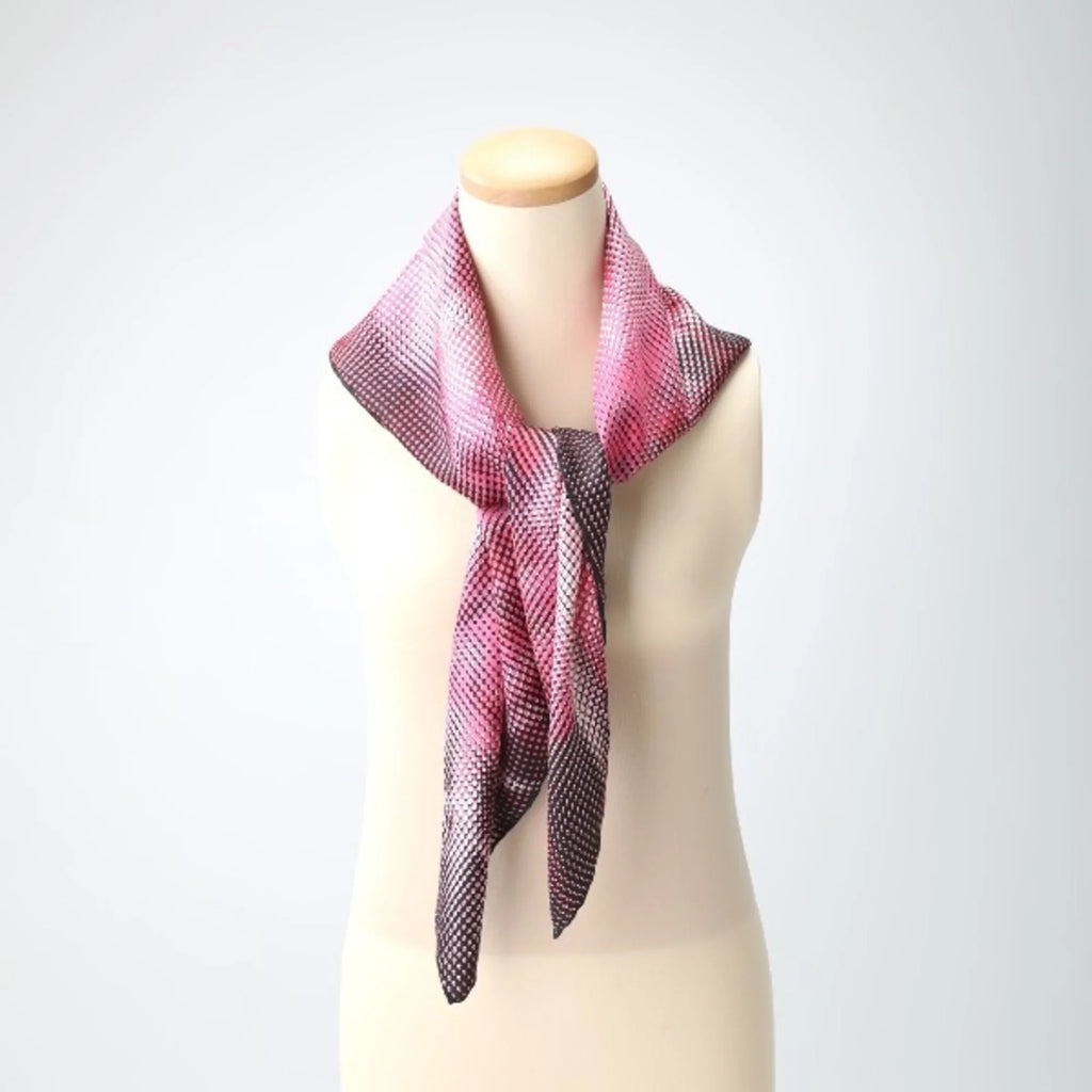 Scarf Silk Dot x Gucci 100% Pre-Owned Pink Black GUCCI (Good)