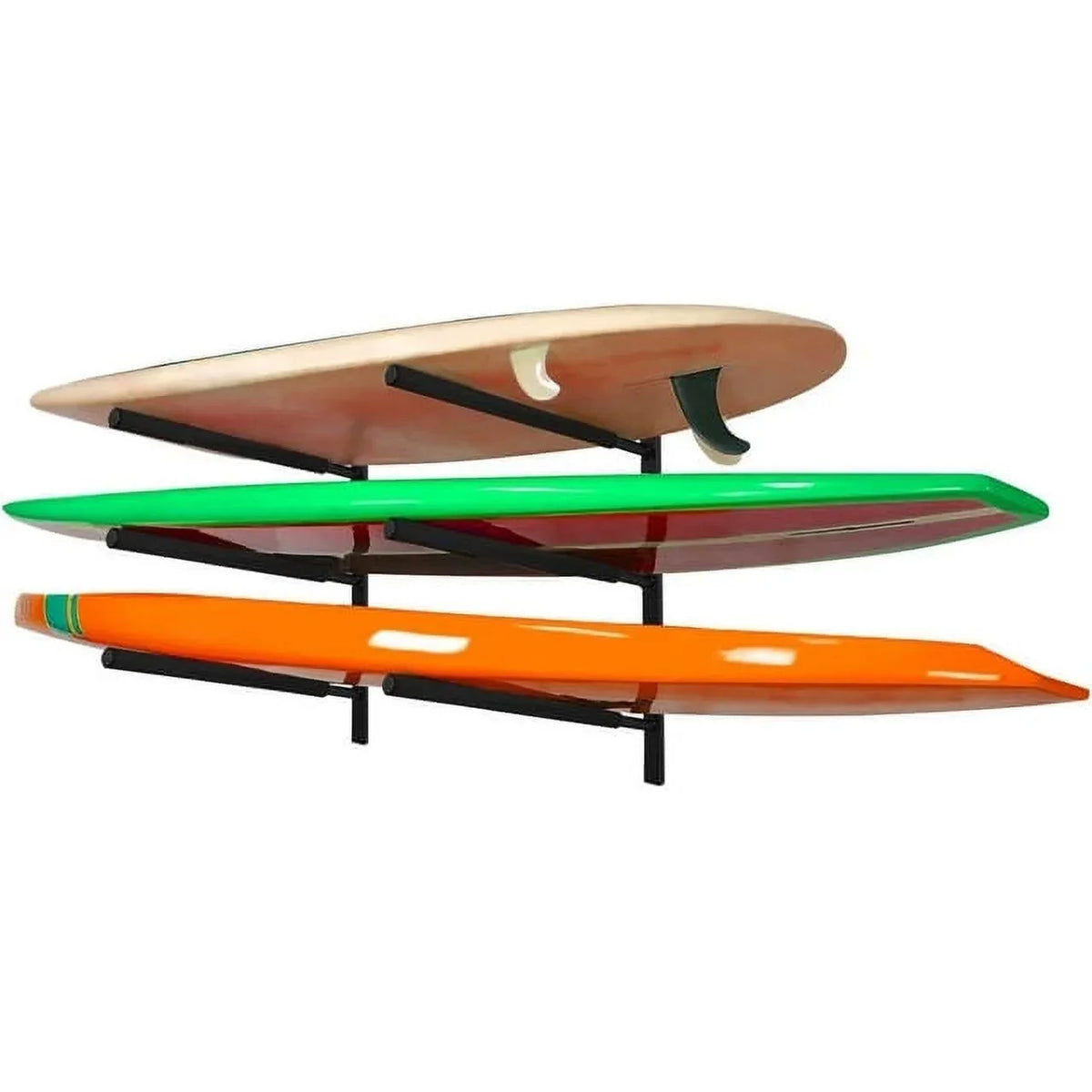 Store with Hanger 3.54" Yes4All 5.51" x Longboards, Mount Paddle Up Board to & Foam, Padded Heavy Racks, Surfboards, 34.25" Surfboard Black, Display 3 Wall x Duty Snowboards, Steel