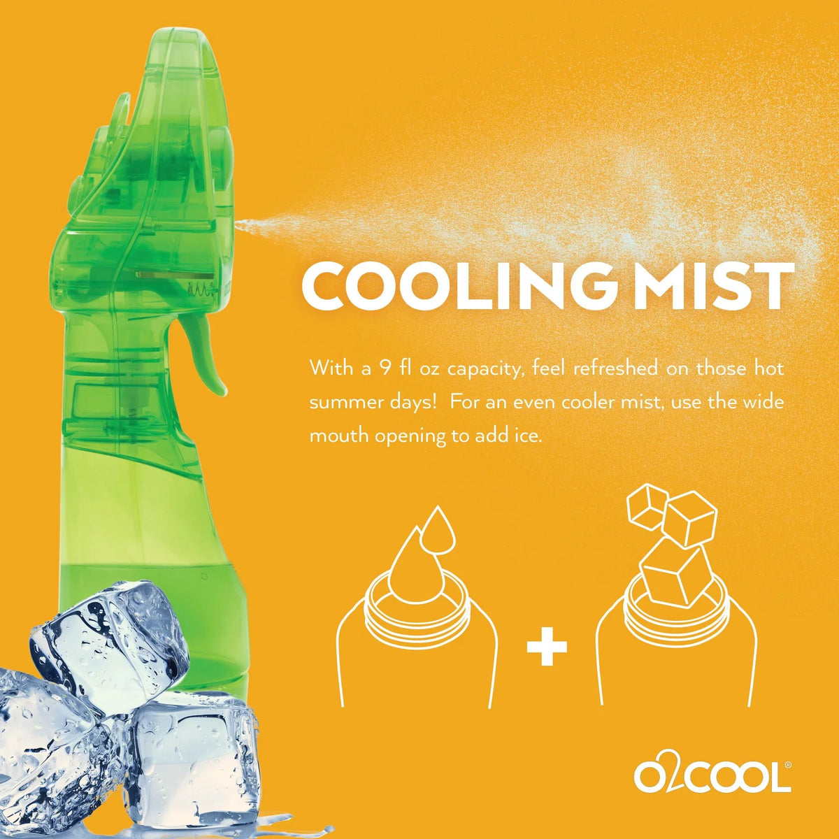 Battery 3.5 Cooling, for Pack O2COOL Powered inch Misting Personal Fan 2 Green,