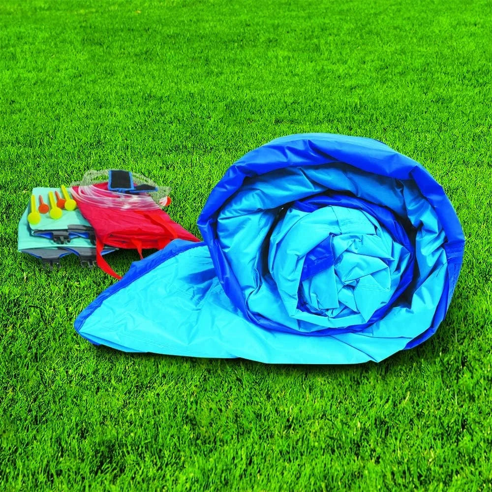 8 Wave Slide Banzai Huge Built by Water in Hoop (14 Pool Feet Kids Sprinkler Basketball - High) Feet and Long Inflatable with