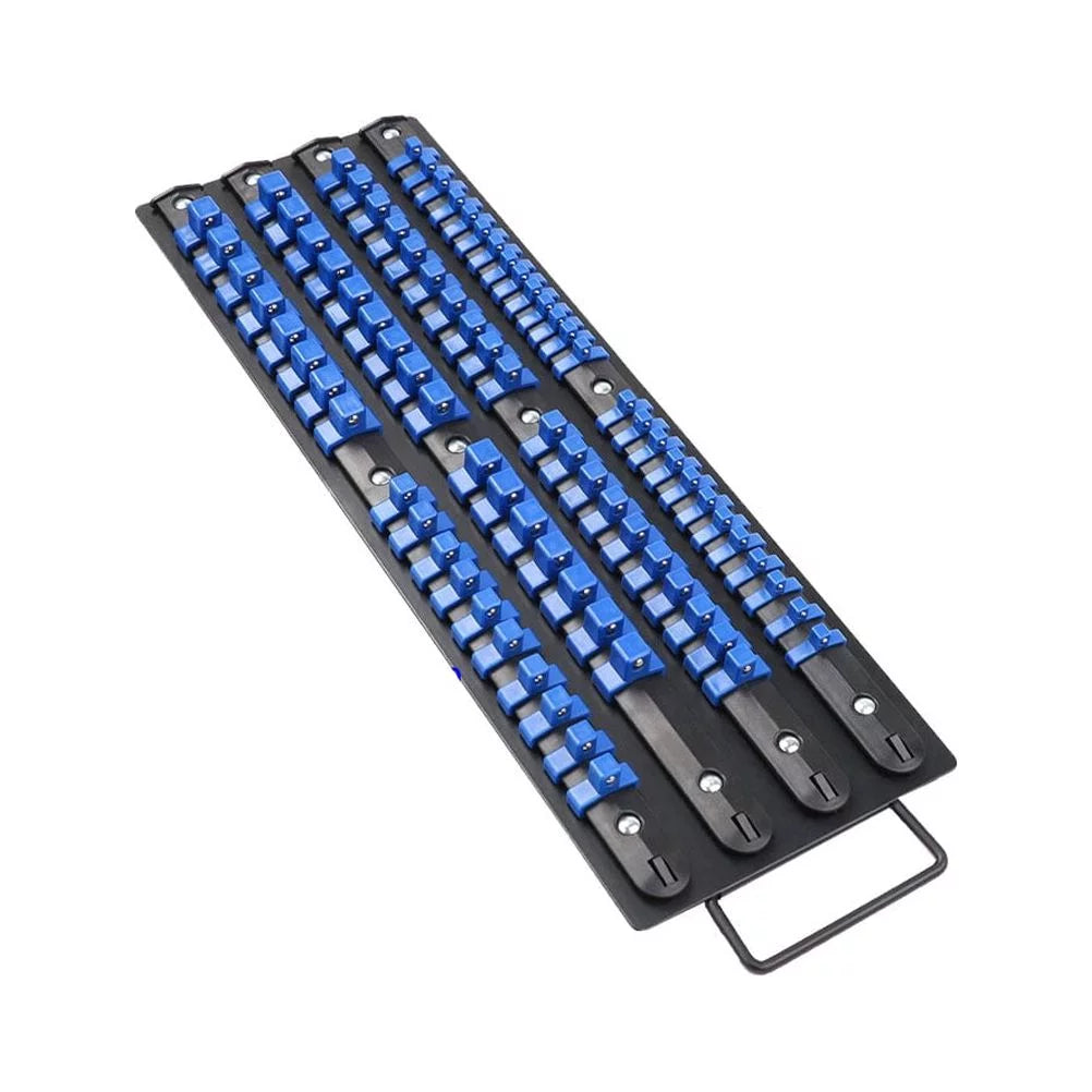 HEMOTON Holder Socket Sliding Rack Mountable Industrial Rail Organize Wrench Socket ABS Storage 80