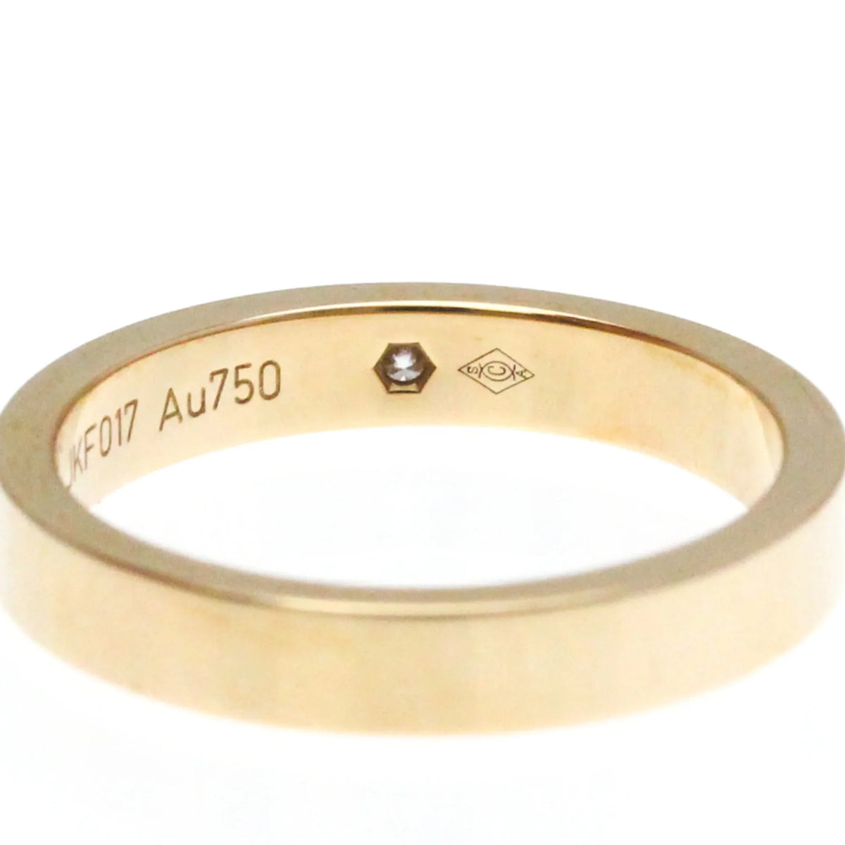 Pink Ring Gold Cartier Gold (18K) Ring Diamond Pink Band Engraved (Good) Fashion Pre-Owned