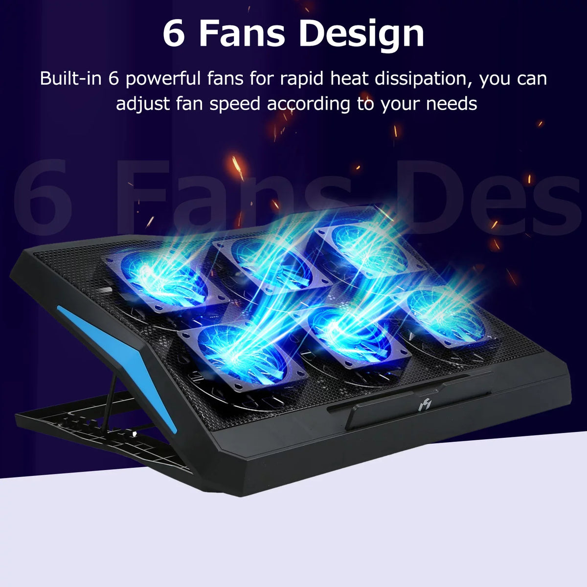 Comfortable Heat Noise Efficient Viewing and Fans for Andoer Stand, Angle Low 6 Cooler Laptop Dissipation