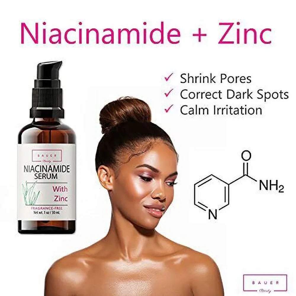 Bauer 5% Beauty Serum Niacinamide ml Zinc 30 With