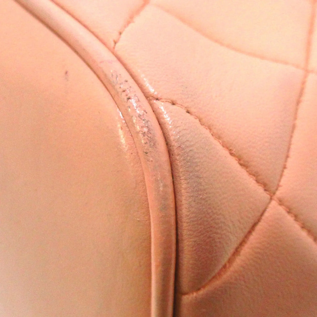 Authenticated (Good) Lambskin Orange Pre-Owned Tote Bag Women Leather Chanel Medallion Tote