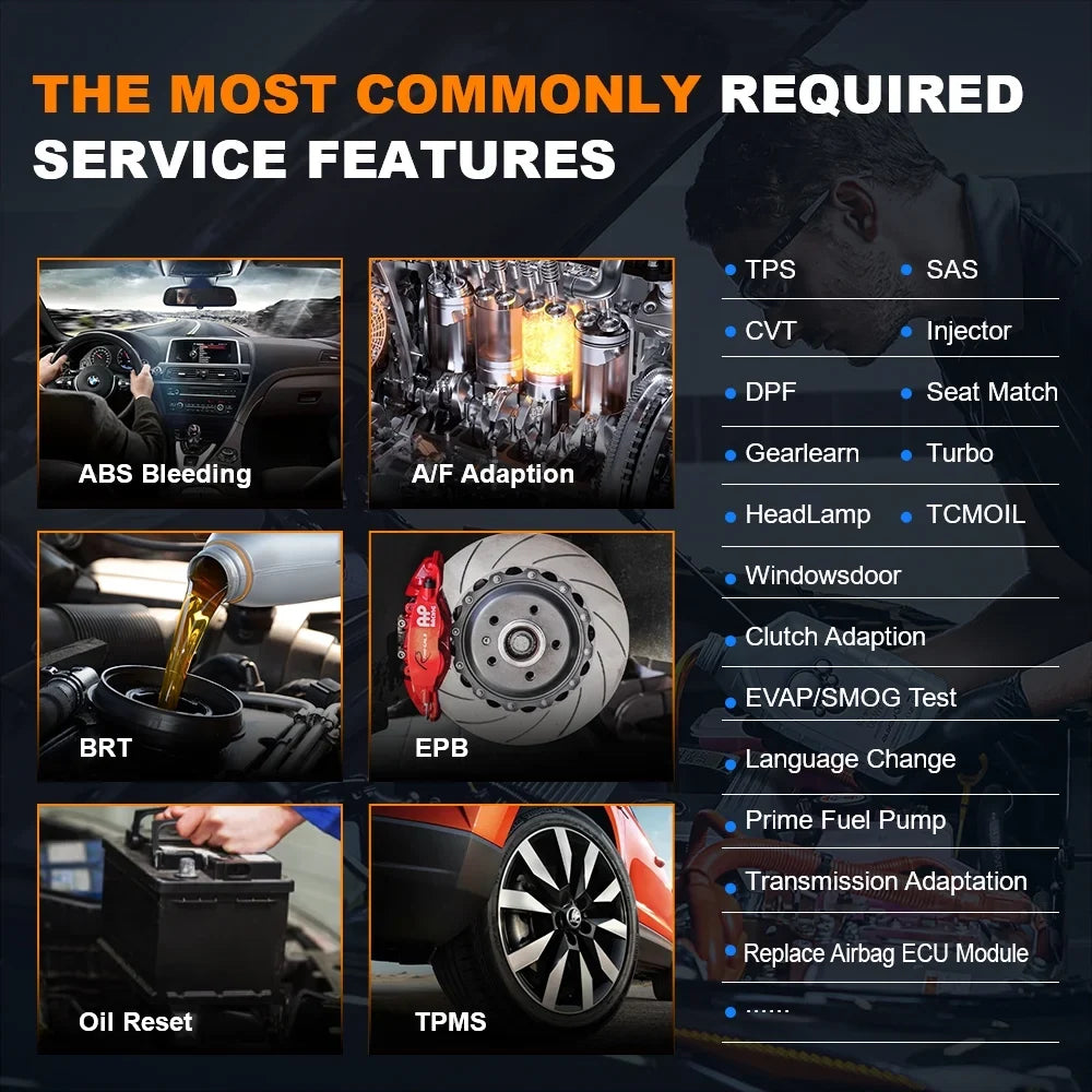 Wireless OBD2 Automotive Auto System Automotive Reader Reset Control Service Scanner Code Bi-Directional Diagnostic Full 30+ Scan Analyzer Car Automotive Scanner Foxwell Tool Scanner NT710 Scanner