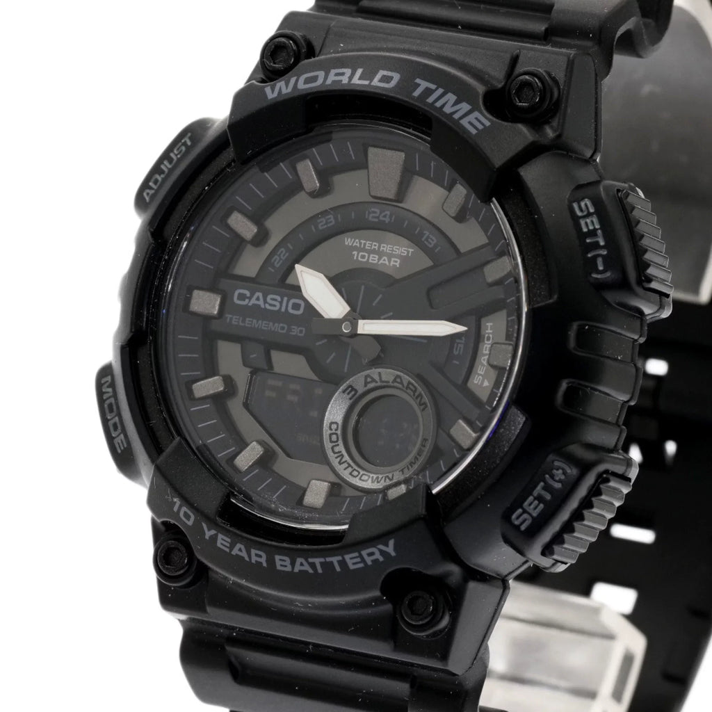 Casio (Good) Pre-Owned CASIO Stainless Watch Steel/Rubber AEQ-110 Men's