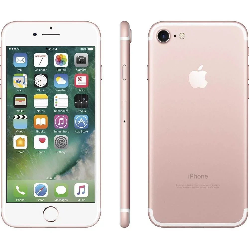 Wireless) Gold iPhone Rose 128GB Restored Apple (Cricket (Refurbished) 7
