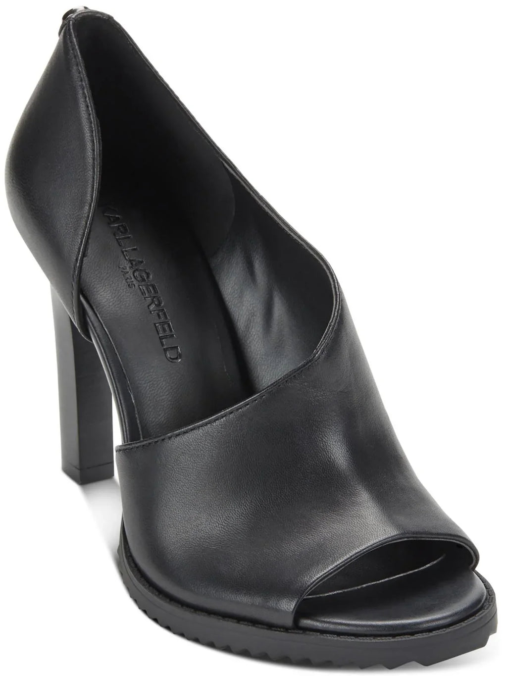 Paris Womens Leather Sandals Insole Comfort Lagerfeld Karl Brette Dress