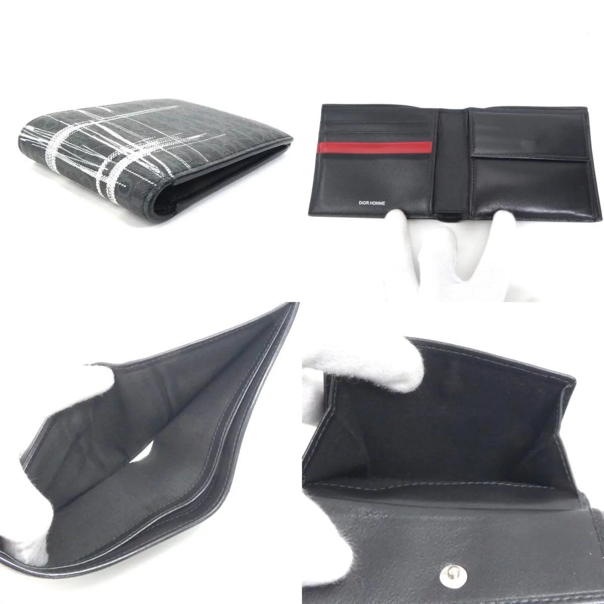 Pre-Owned (Good) wallet HOMME black series men leather Dior Homme folio DIOR