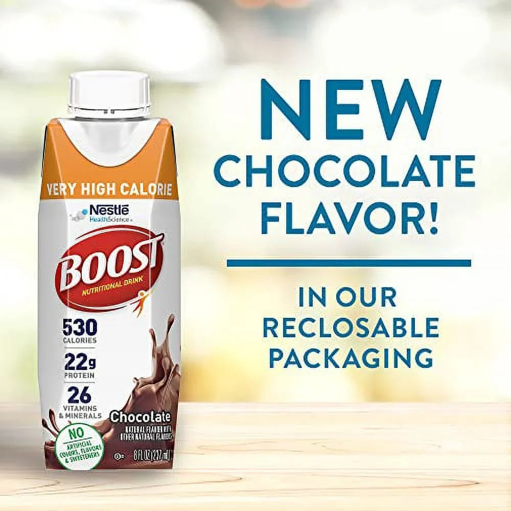 Boost Nutritional 24) Very Calorie High Chocolate, of Fl Oz (Pack Drink, 8