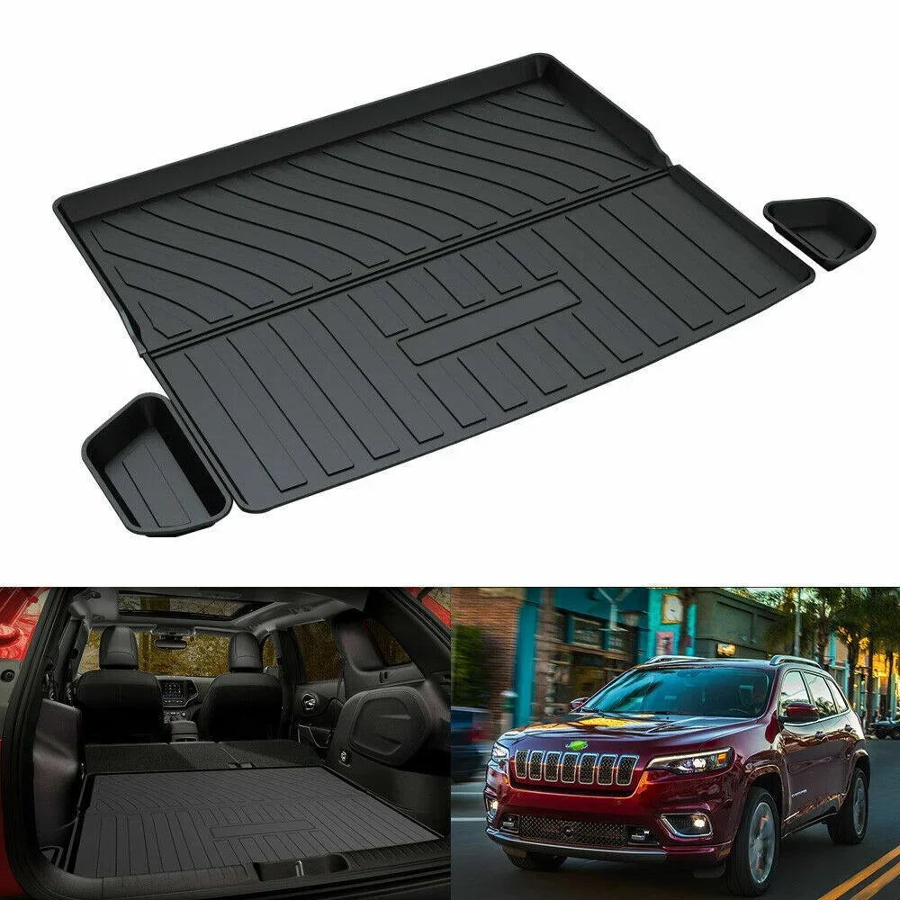 2019-2023 Waterproof Custom for Cherokee TPO Carpets Trunk Liner Jeep Mats Cargo