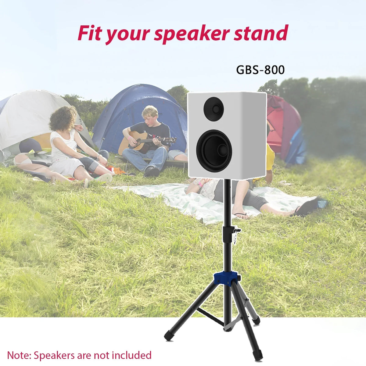 point Studio Base Heavy for Stand with Bracket, Three Speaker Duty Speakers Telescoping Carevas Height, Triangle