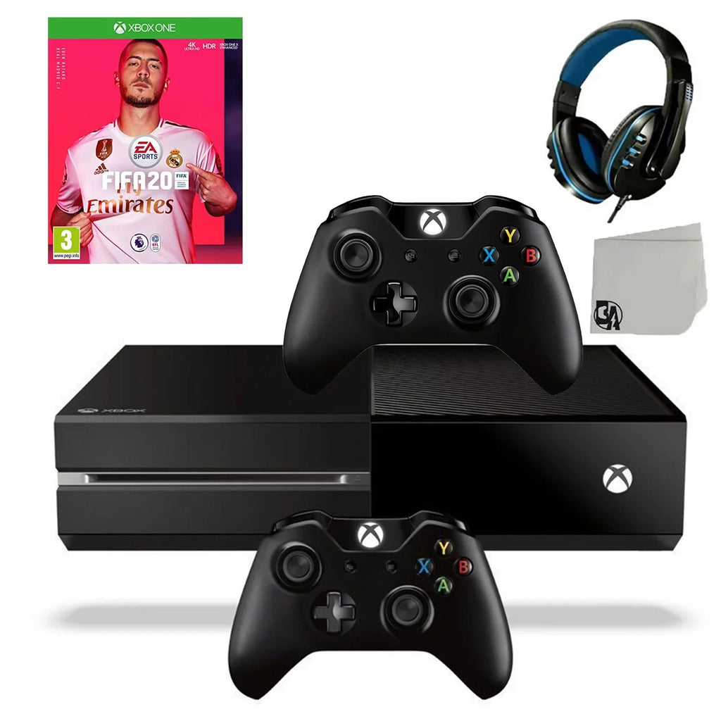 With Headset FIFA-20 Original Black Used Gaming Controller AXTION 2 One Game Console Included 500GB Microsoft Xbox BOLT Bundle