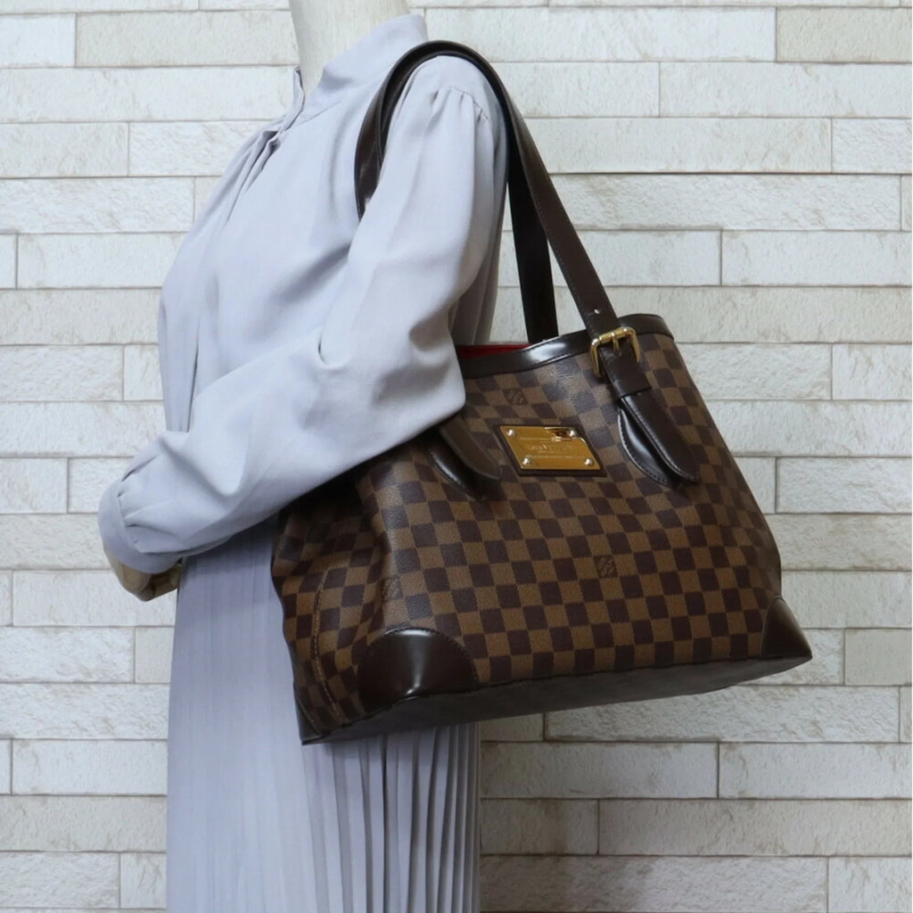 Brown Damier Pre-Owned Vuitton BRB03130000004147 Shoulder LOUIS Louis Canvas Women's Hampstead N51204 (Good) Bag MM VUITTON