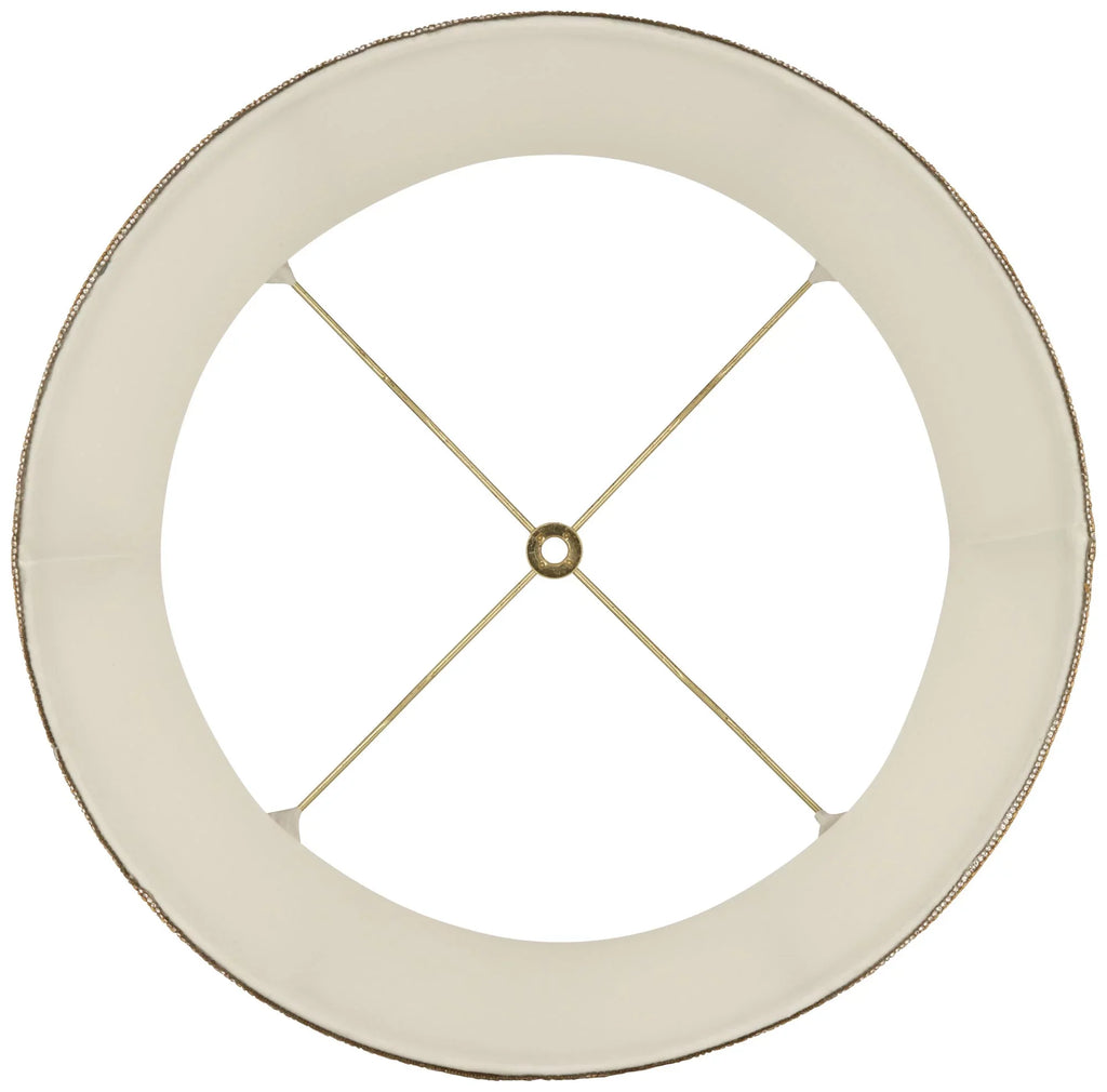 Medium Milano Shades 16" Lamp x 12" and High Fitting Bottom Replacement Finial Cream Harp Washer Drum x Springcrest Top 14"