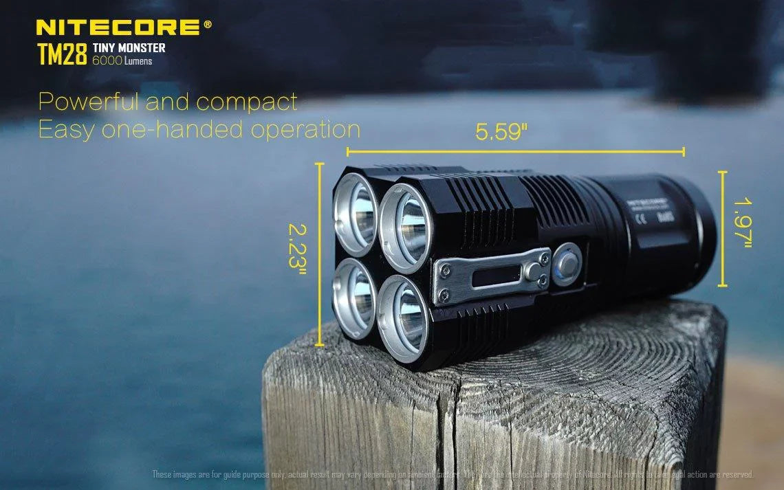 Pack: P12 the can or and home Searchlight be go Outdoor TM28 Recharged Value New Flashlight -Both Nitecore on at