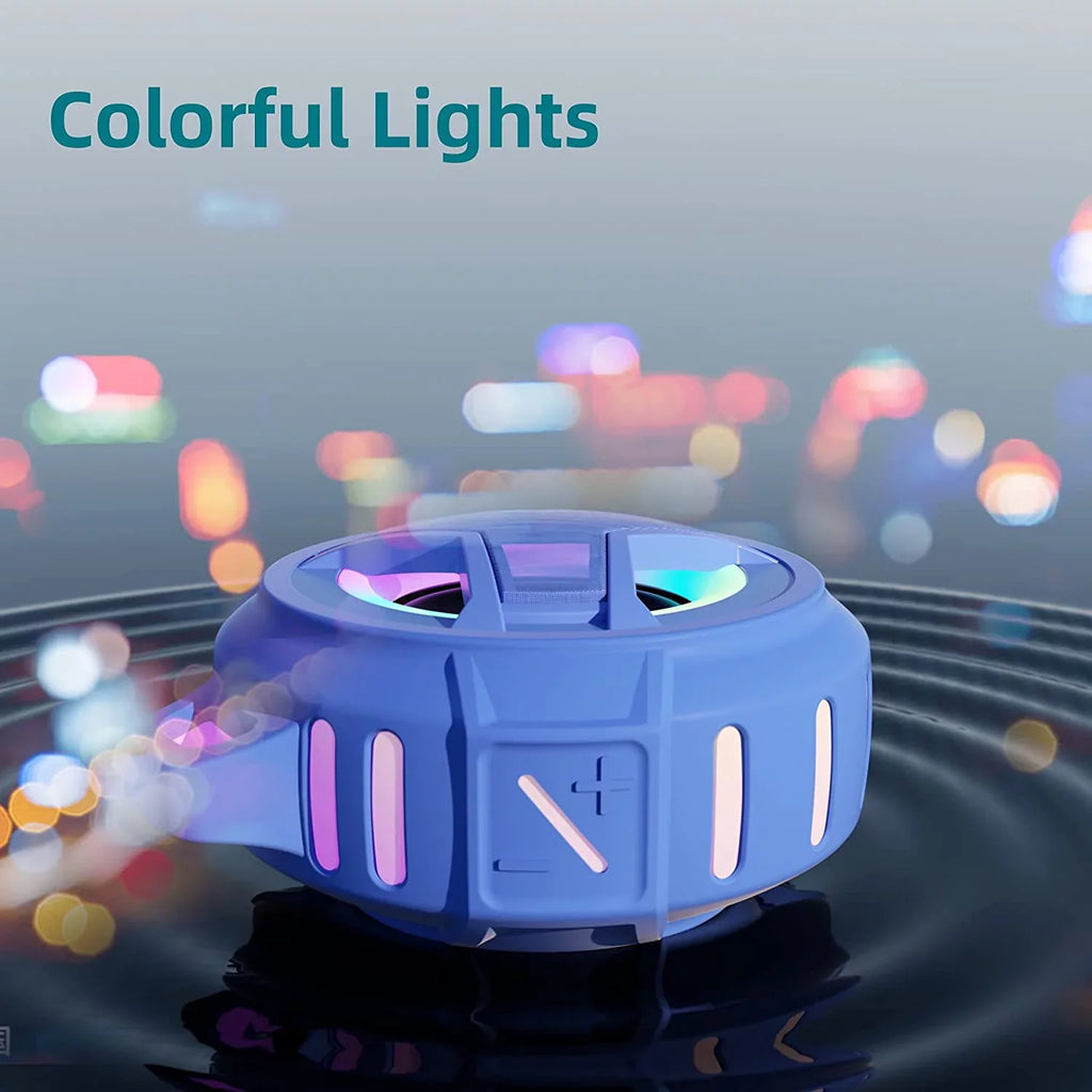 Light Boys IPX7 24H - Pool, Men, Portable Blue Wireless EBODA Speakers, for Hiking, Gifts Small Speaker, Shower Waterproof Playtime Beach, Floating with for Bluetooth Light Kayak Accessories,