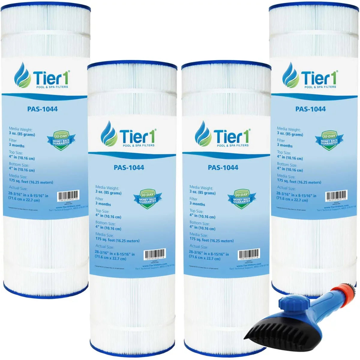 Hayward sq Filter Filter Tier1 with 4-pk Pleated Tier1 Brush Cleaner Replacement | for CX1750RE, and Pool Cartridge More Media FC-1294, Fabric Spa Filter & ft | PA175 175 C1900RE, Wand
