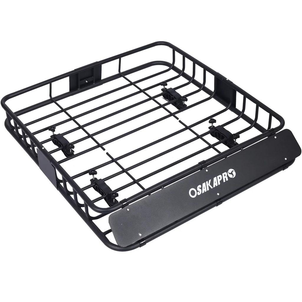 Mount Rooftop Carrier Roof Cargo Basket，Motoring steel Roof Rack,Top 43"，black Rack