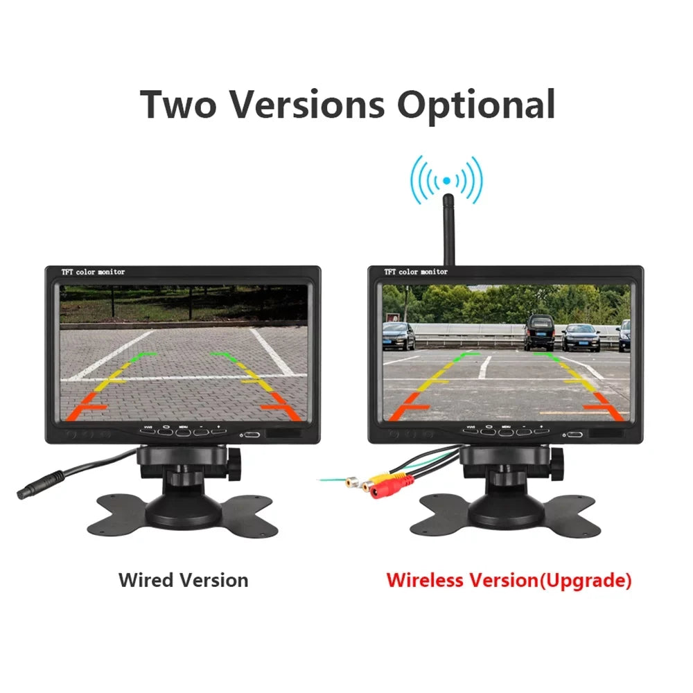 Monitor 7 Rear Car Car Monitor Display Vehicle Parking Visualizer Night Navigation Camera Function Car Assist Monitor Truck Willstar Rear Front Engineering Vision Lcd Inch Wireless Truck