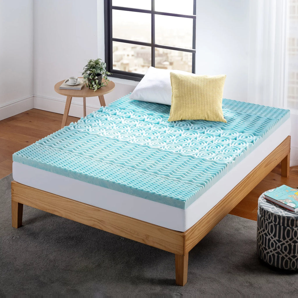 Sensations Gel Full Zinus Zoned Green Topper, Memory Tea Cooling Support Mattress Spa Foam by 2"
