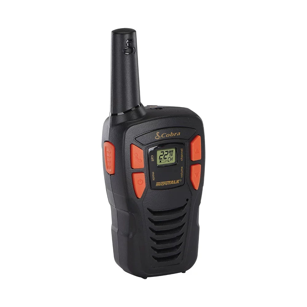 Lightweight, Set Walkie Rechargeable, Two-Way for 16-Mile Adults Talkies 22 Channels, Range Long Cobra Radio - Compact ACXT145