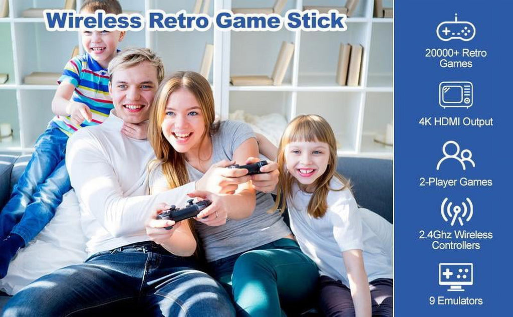 Game 4K and Cards HDMI ps5controller Retro PlayVideo in - 20,000+ playstation5 Game Games Video Plug Retro 64G Output Stick Built Game,4K Stick, Games, Retro Console Wireless Game