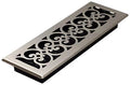 SPH414-NKL 4x14, Nickel Finish Decor Floor Register, Brushed Grates