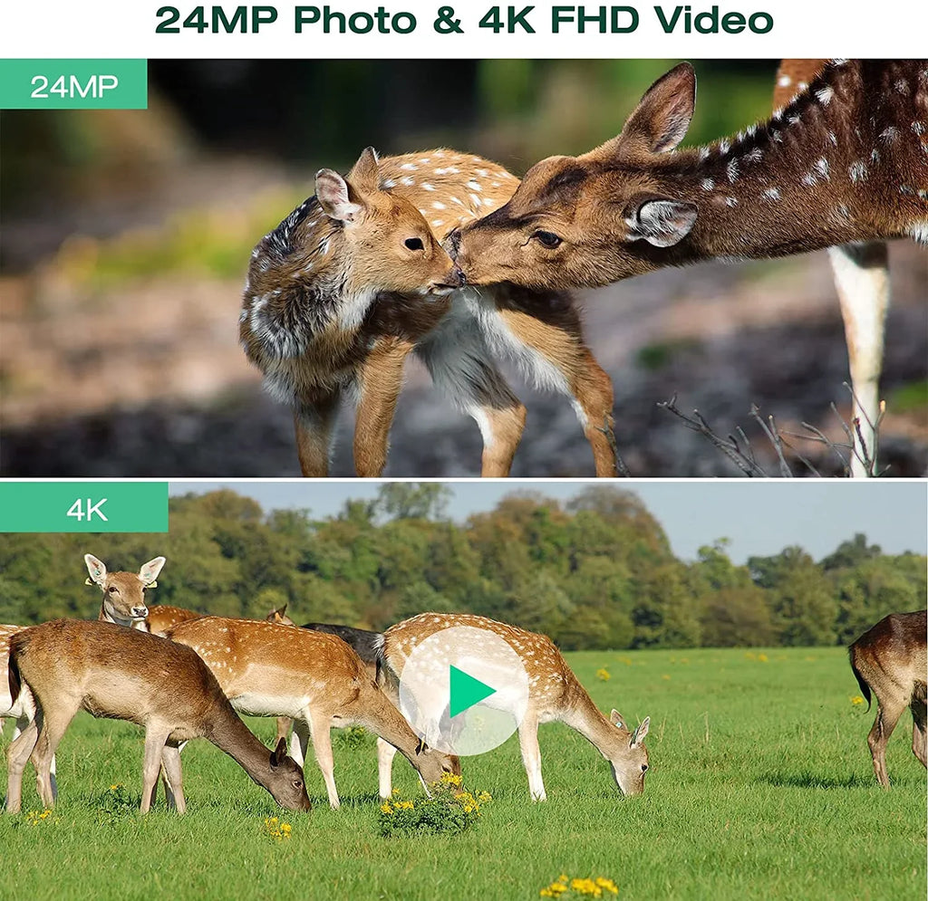 WiFi Cam Monitoring 30fps Activated 42MP with Trail Motion IP66 CAMPARK Waterproof 3 Trail Game for Sensor Native PIR 4K Angle Camera Deer 120° Bluetooth Camera Night Wildlife Vision Wide Hunting